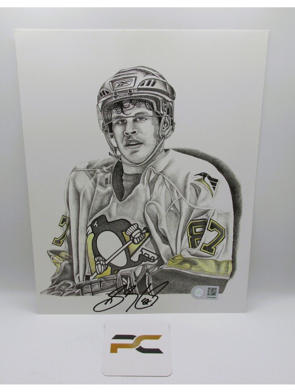 Sidney Crosby Signed 8.5x11 Drawing Print With COA
